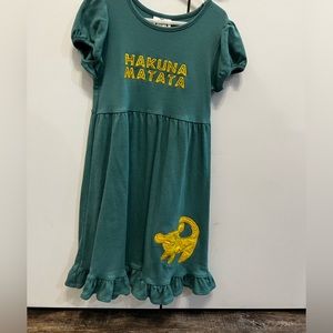 Little girl custom hakuna mataya lion king dress size 8 worn once